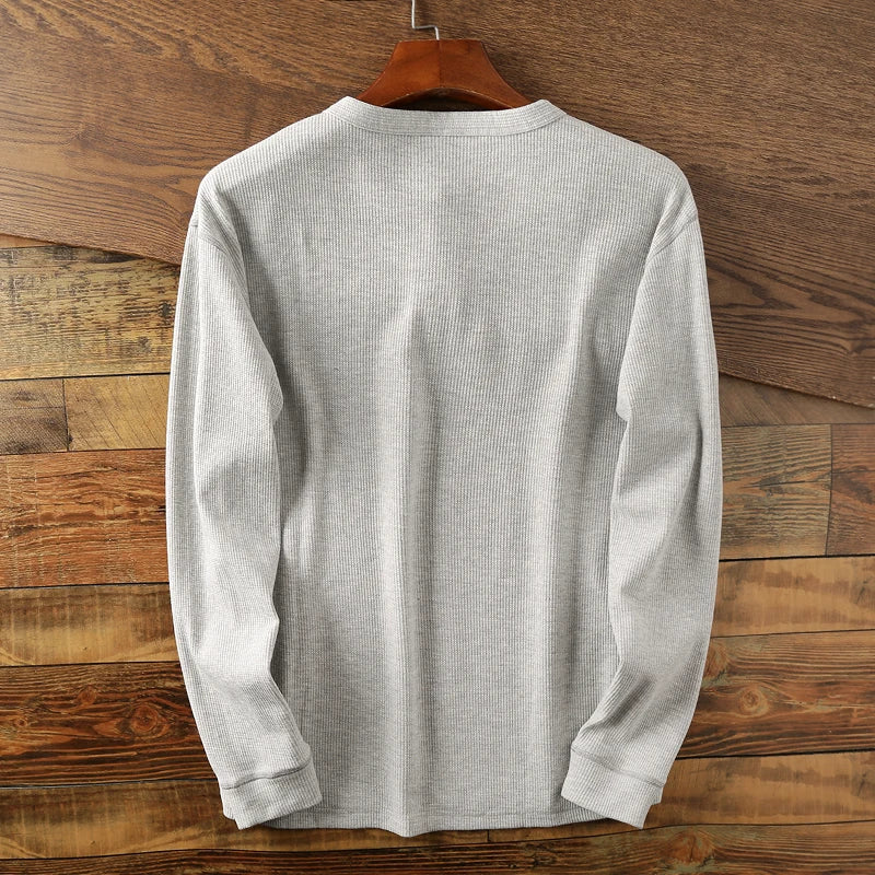 Men’s Long Sleeve Shirt | Casual Henley Top