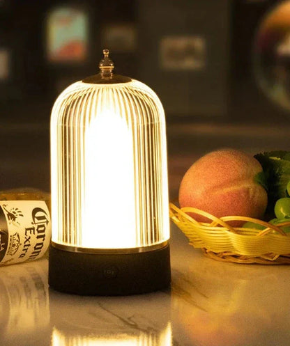 Portable Retro Birdcage Table Lamp – Vintage LED Lighting in Classic Design