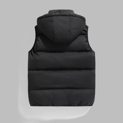 Men’s Sleeveless Jacket | Warm Hooded Puffer Vest