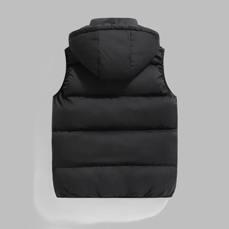 Men’s Sleeveless Jacket | Warm Hooded Puffer Vest