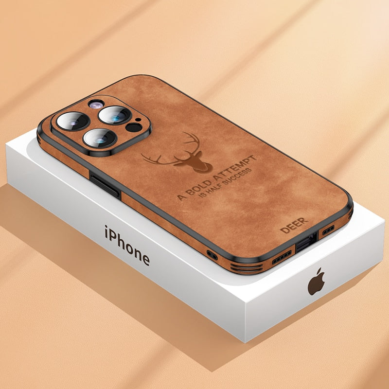 Real Leather iPhone Case | Shockproof, Stylish & Slim Design