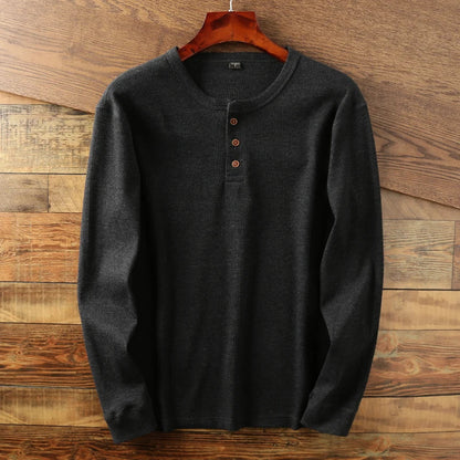 Men’s Long Sleeve Shirt | Casual Henley Top