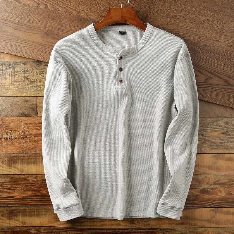 Men’s Long Sleeve Shirt | Casual Henley Top