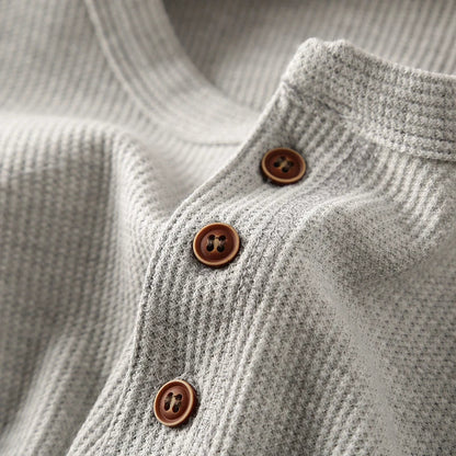 Men’s Long Sleeve Shirt | Casual Henley Top