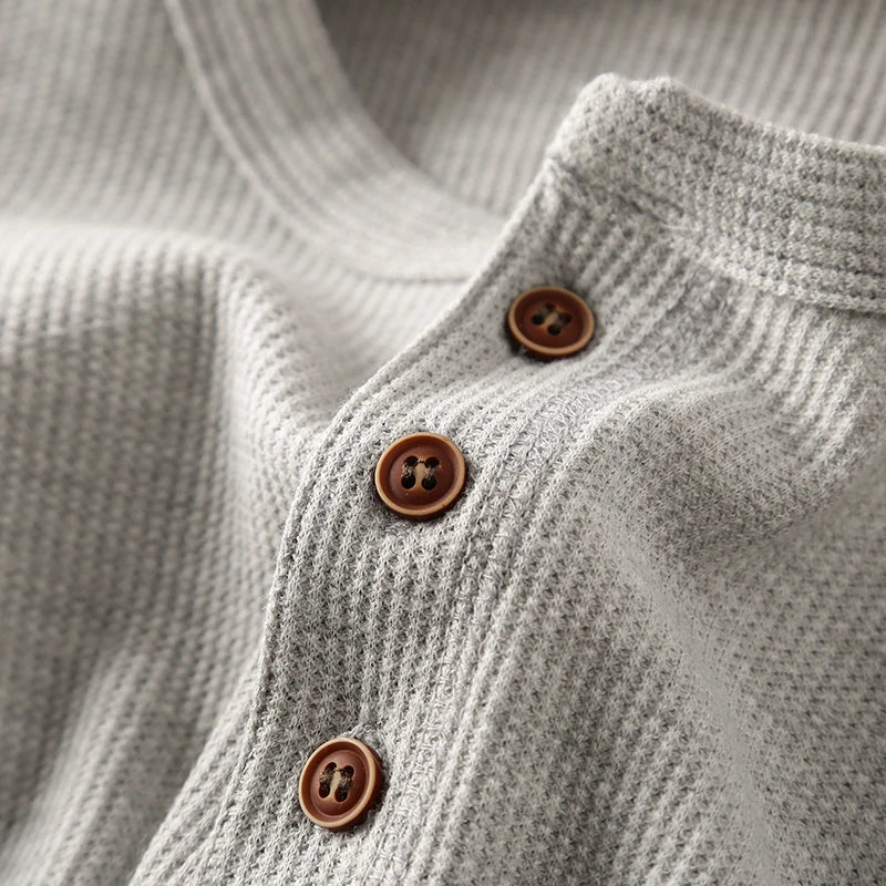 Men’s Long Sleeve Shirt | Casual Henley Top