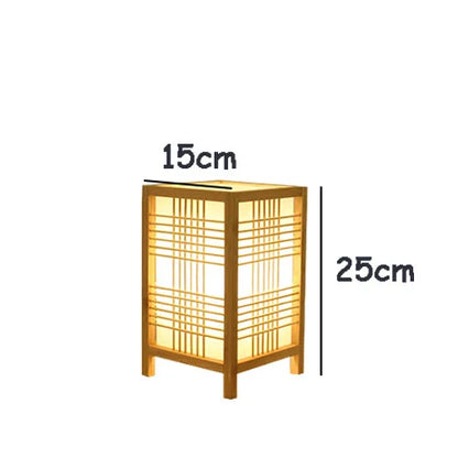 Japanese Zen Bamboo Bedside Lamp – Natural Harmony and Calm
