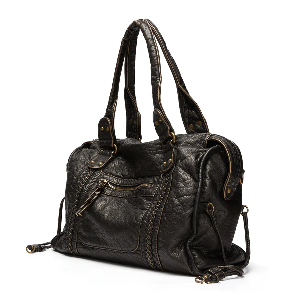 Black Leather Handbag | Stylish and Functional for Everyday Use