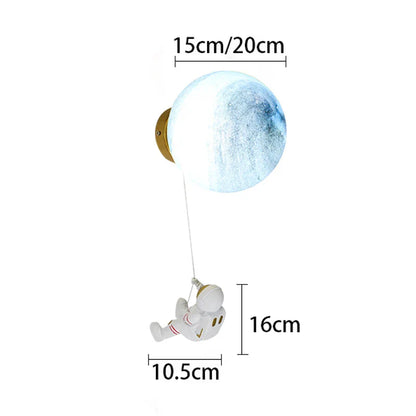 Astronaut Wall-Mounted Kids’ Bedside Lamp
