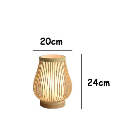Japanese Zen Bamboo Bedside Lamp – Natural Harmony and Calm