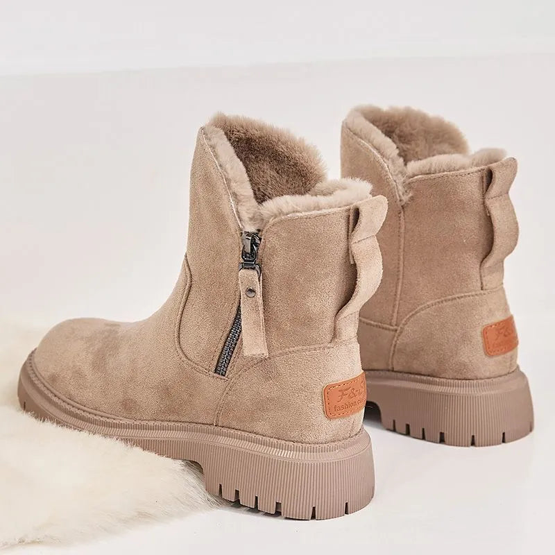 Women’s Winter Ankle Boots | Warm Zipper Design