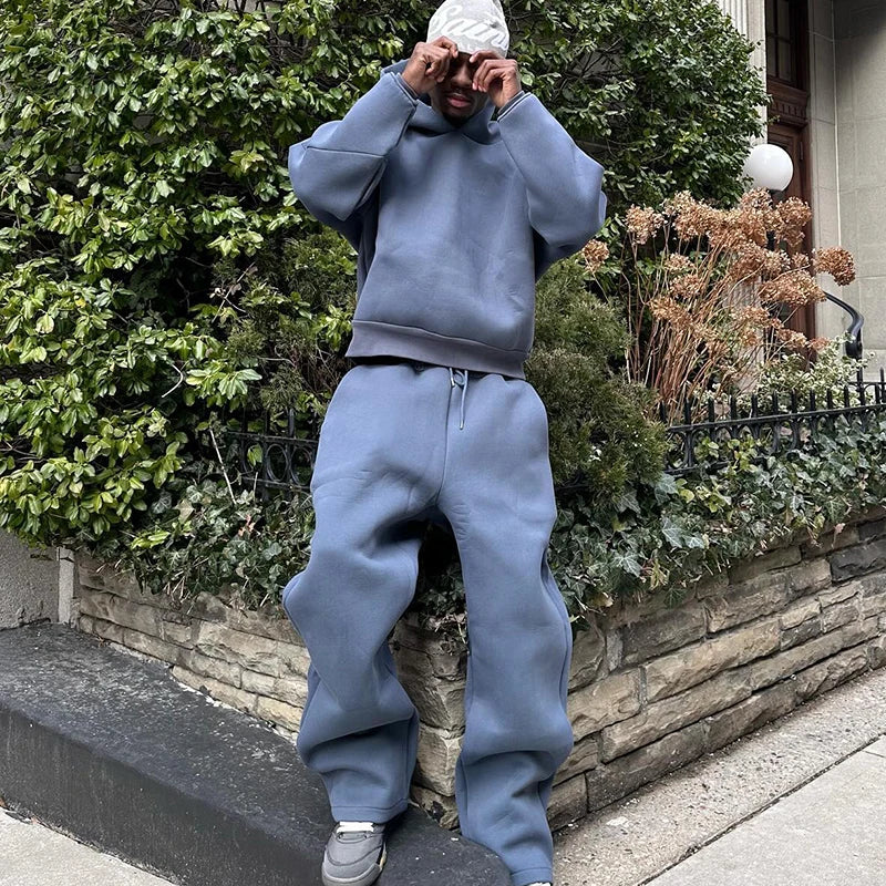 Oversized Hoodie Tracksuit Set for Men