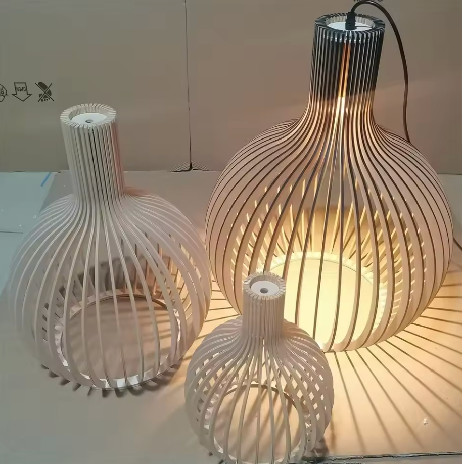 Rustic Wooden Pendant Lamp | Holland Design for Cozy and Elegant Home Decor