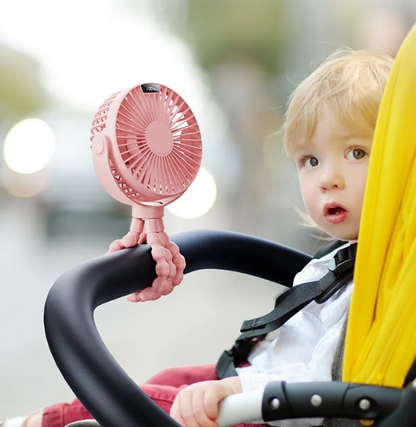 Luxyecs | Baby Stroller Mini Fan – Safe, Portable & Cute Octopus Design