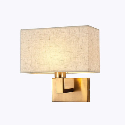 Modern Wall-Mounted Bedside Lamp with Fabric Shade