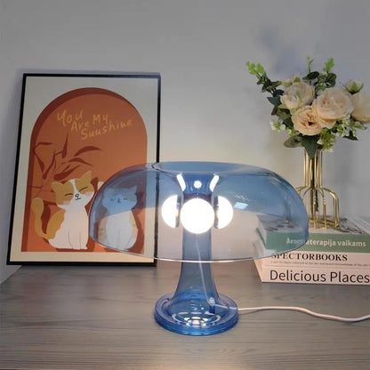 Vintage Transparent Mushroom Bedside Lamp