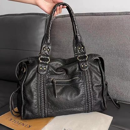 Black Leather Handbag | Stylish and Functional for Everyday Use