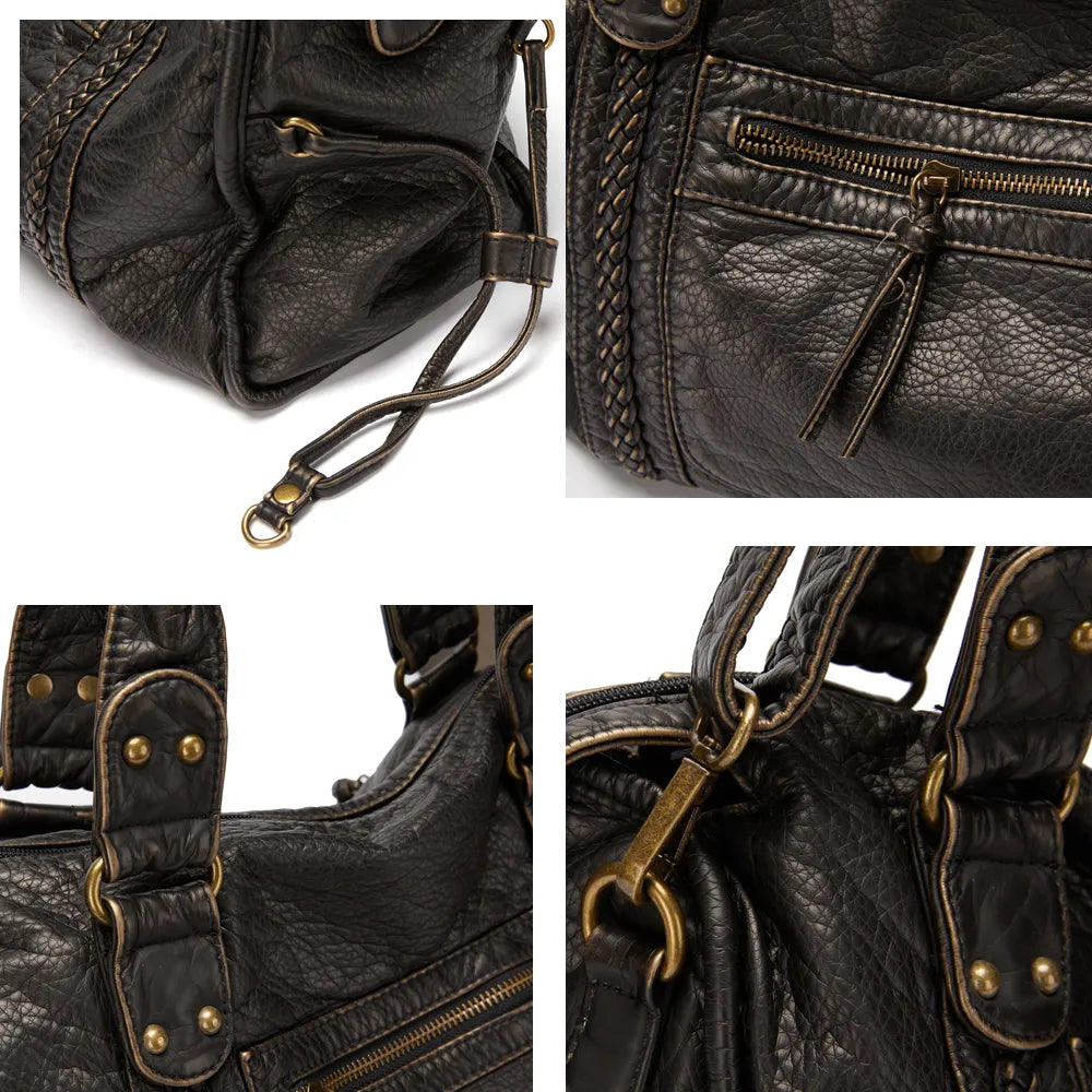 Black Leather Handbag | Stylish and Functional for Everyday Use