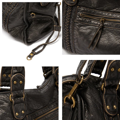Black Leather Handbag | Stylish and Functional for Everyday Use