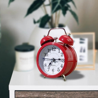 Classic Twin Bell Alarm Clock | Retro Desk Design