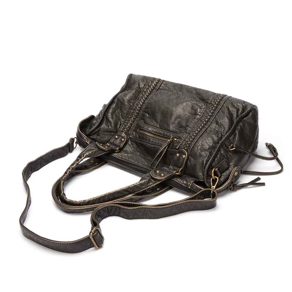 Black Leather Handbag | Stylish and Functional for Everyday Use