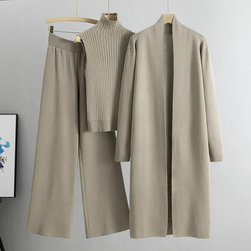 Women’s 3-Piece Lounge Set | Cardigan, Top & Pants