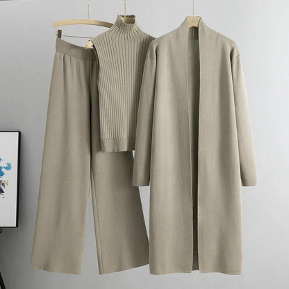 Women’s 3-Piece Lounge Set | Cardigan, Top & Pants