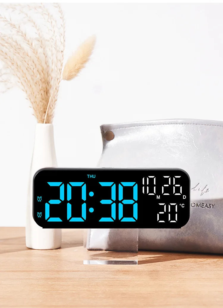Modern LED Clock | Multifunctional Time and Temperature Display