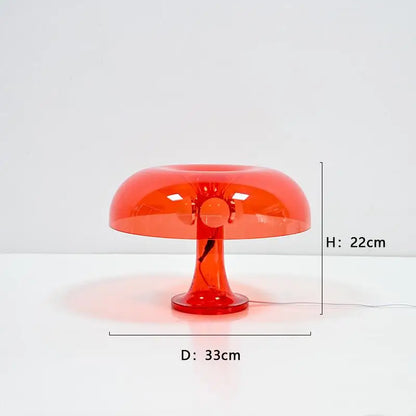 Vintage Transparent Mushroom Bedside Lamp