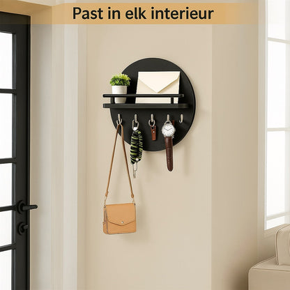 Luxyecs | Round stylish key holder made of eco-friendly wood