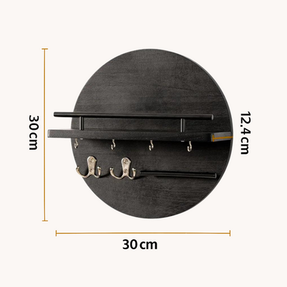 Luxyecs | Round stylish key holder made of eco-friendly wood
