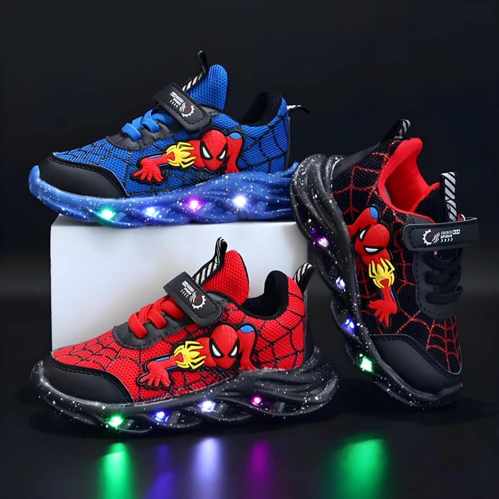 Superhero LED Sneakers – Light-Up Shoes for Kids with Fun Flashing Lights