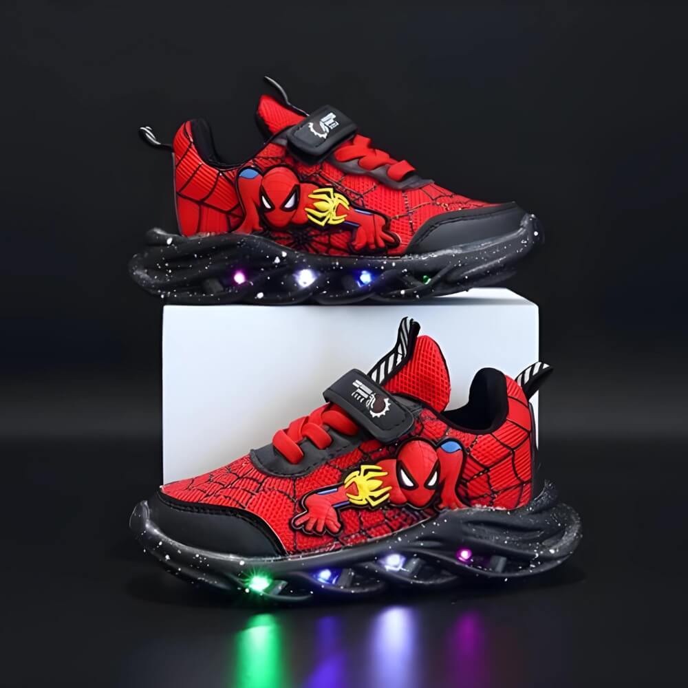 Superhero LED Sneakers – Light-Up Shoes for Kids with Fun Flashing Lights
