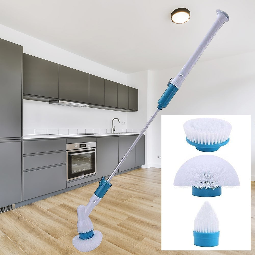 Electric Spin Scrubber with 3 Brush Heads – Cordless, Rechargeable & Versatile Cleaning Tool