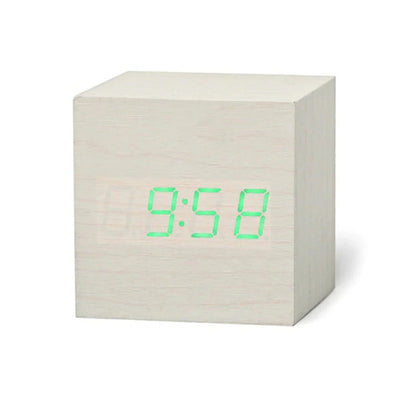Wooden LED Digital Alarm Clock | Compact Bedroom Table Clock