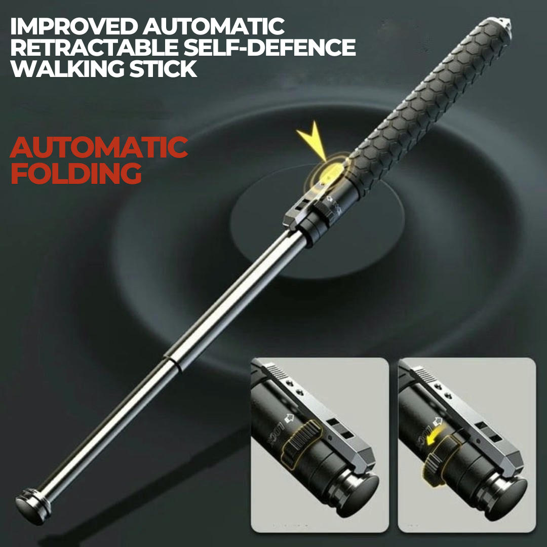 Automatic Folding Walking Stick | Adjustable Hiking Pole