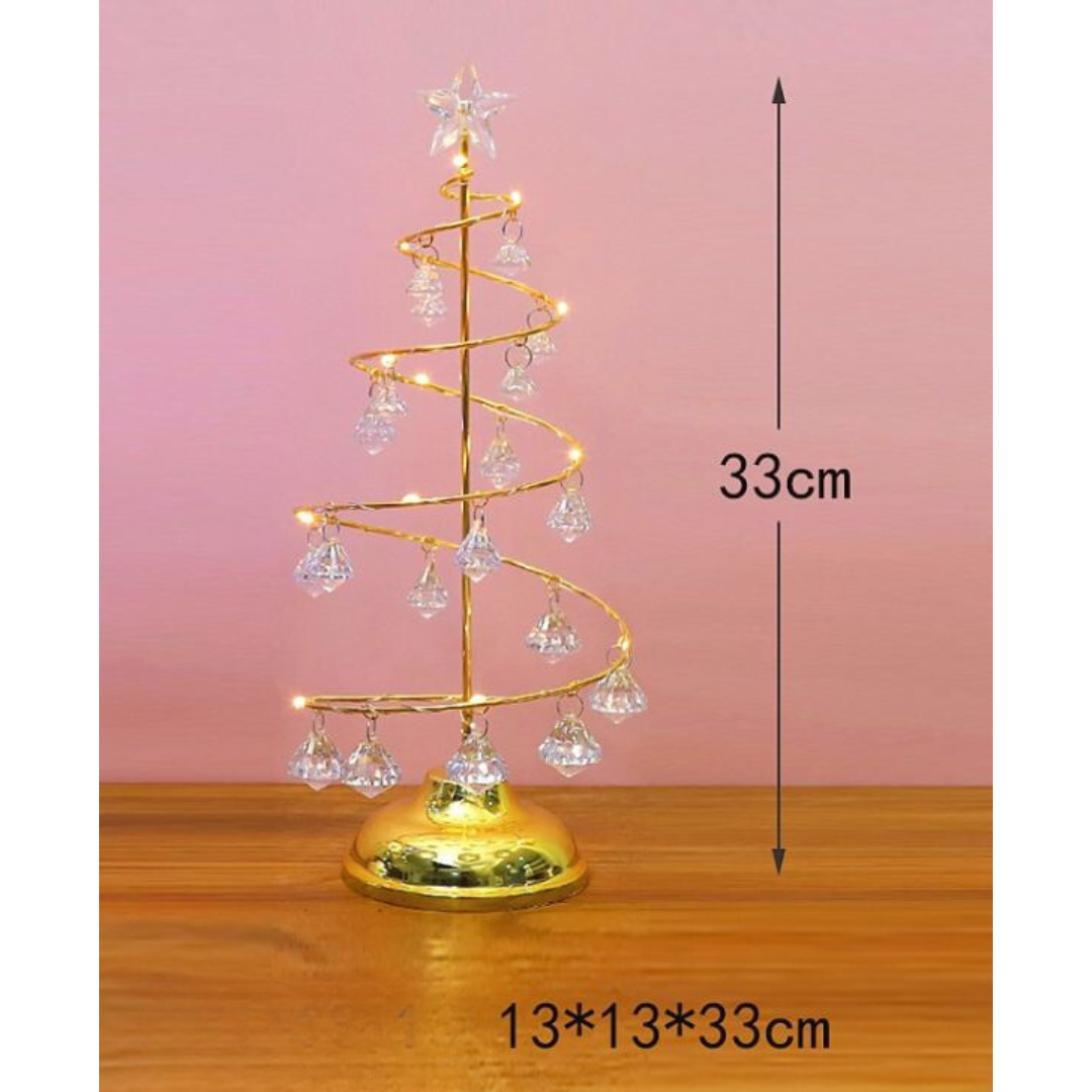 Crystal Christmas Tree Table Lamp