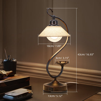 V05 Vintage Flower Table Lamp - Dimmable LED Nightstand Lamps