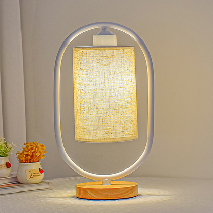 Vintage LED Wooden Table Lamp