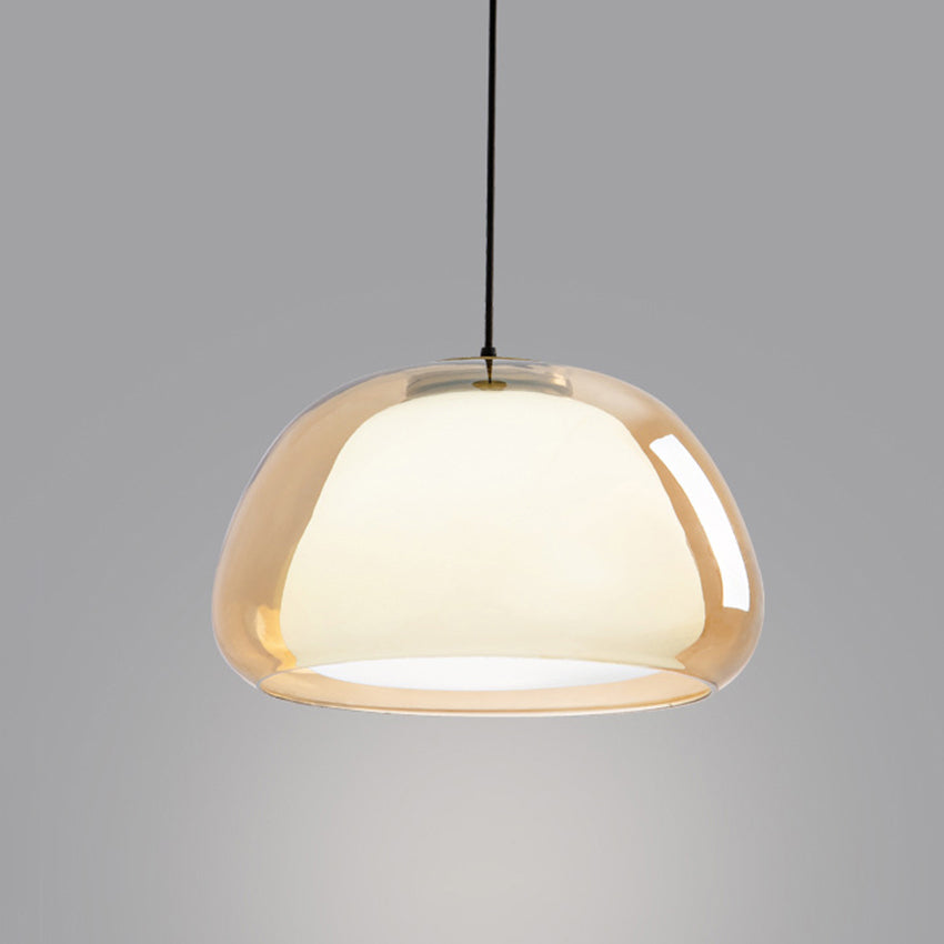 Modern Glass Pendant Light | Milk Glass Hanging Lamp