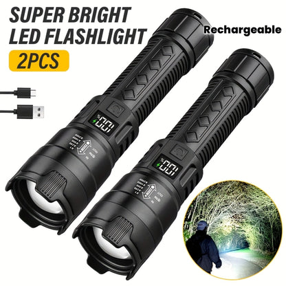 LED Torch Light | USB Rechargeable Outdoor Flashlight