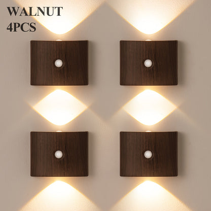 Wooden LED Wall Light | Modern Home Accent Lamp