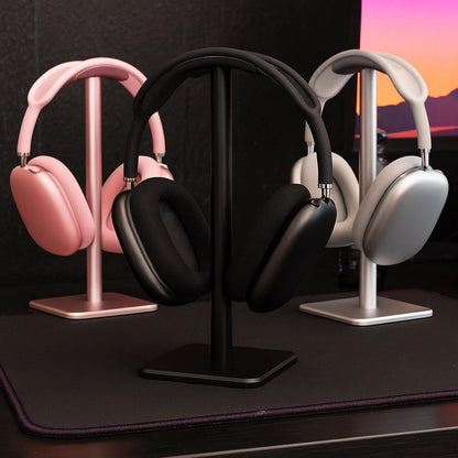Aesthetic Headphone Stand, Space Saving Headset Holder, Desktop Organizer Rack, Modern Earphone Display Bracket for Desk - Luxyecs