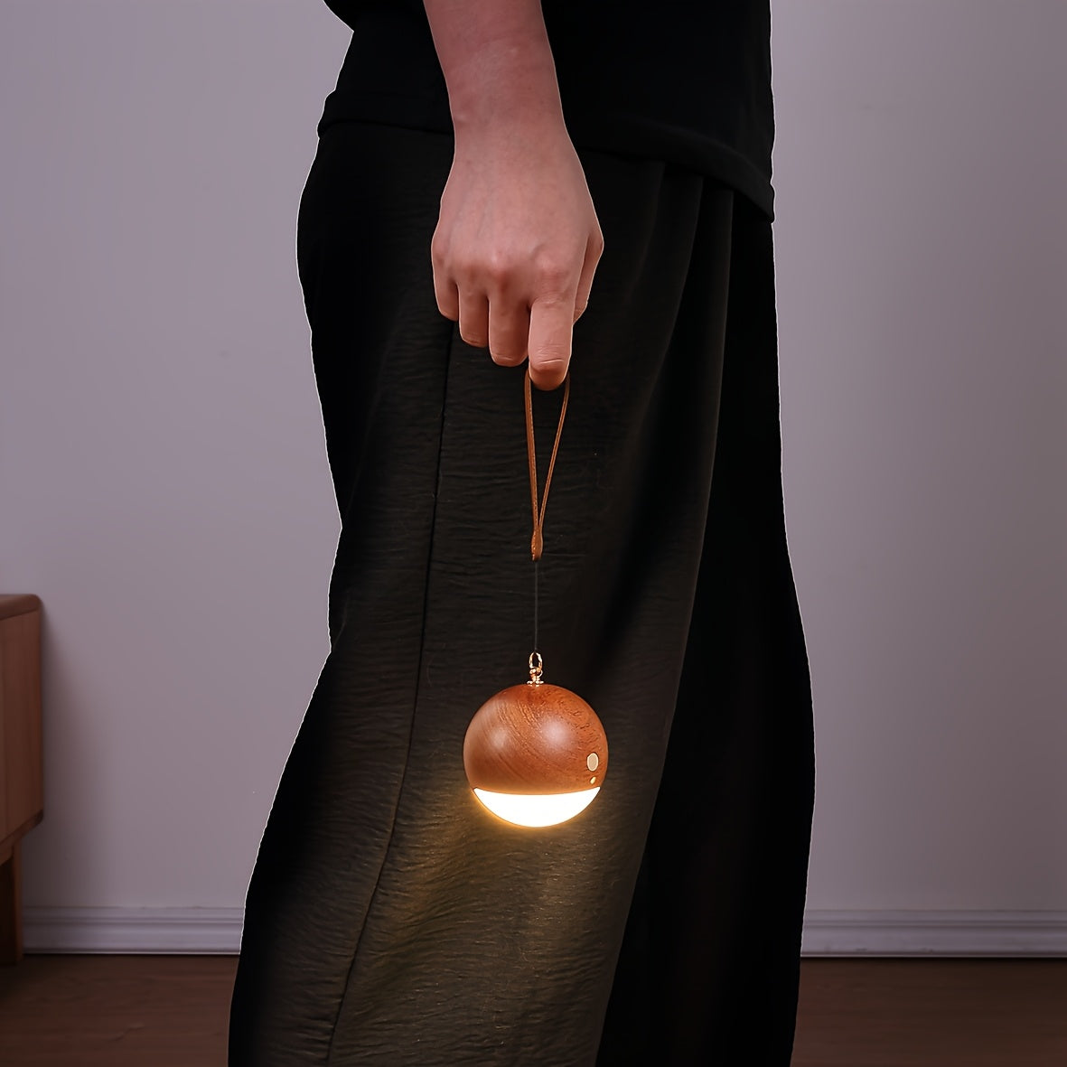 Nordic Wooden Ball Wall Light | Modern Hanging LED Lamp