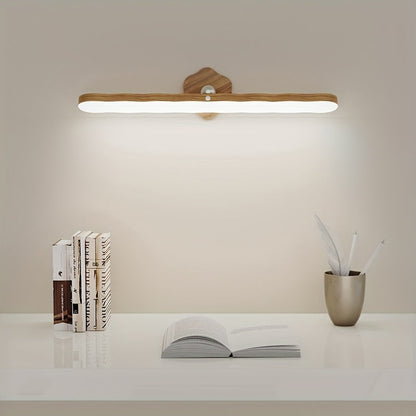 Long Bar Wall Light | Contemporary Wooden LED Sconce