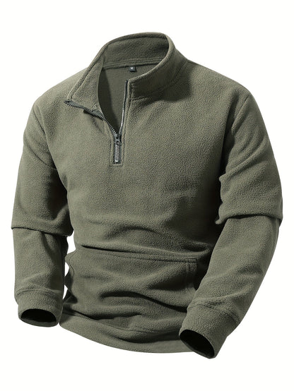 Men’s Winter Sweatshirt | Casual Half-Zip Sweatshirt