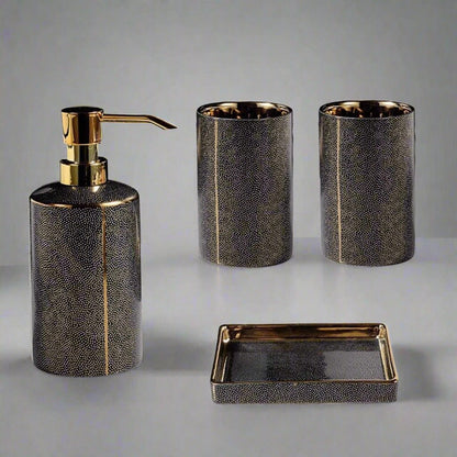 Bathroom Accessories Set | Sink Counter Organizer - Luxyecs