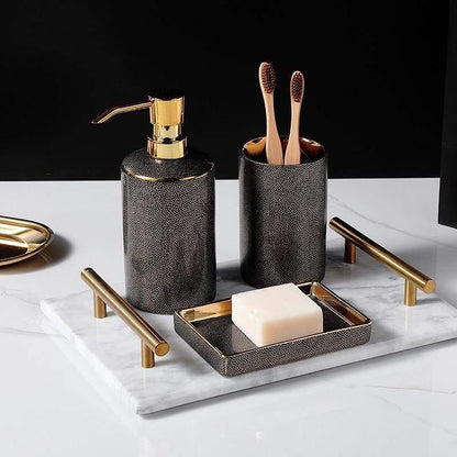Bathroom Accessories Set | Sink Counter Organizer - Luxyecs