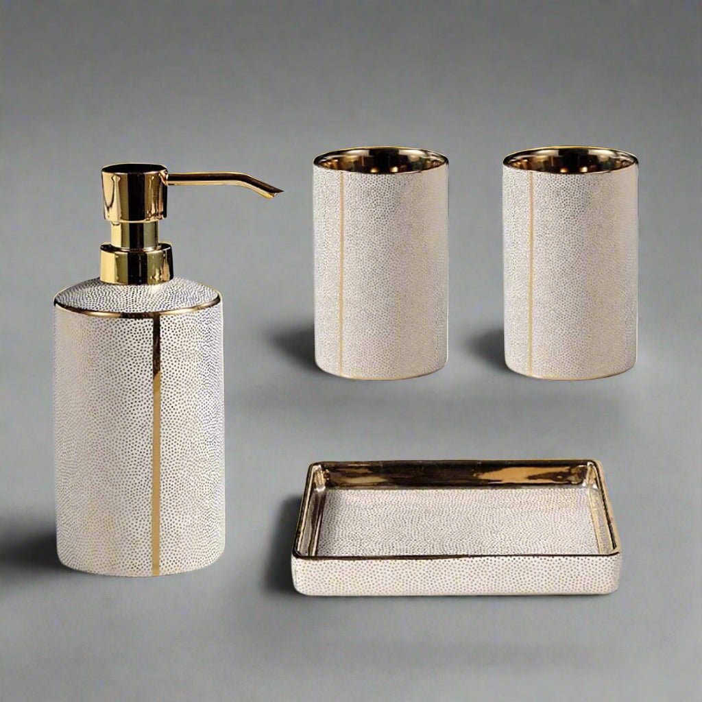 Bathroom Accessories Set | Sink Counter Organizer - Luxyecs