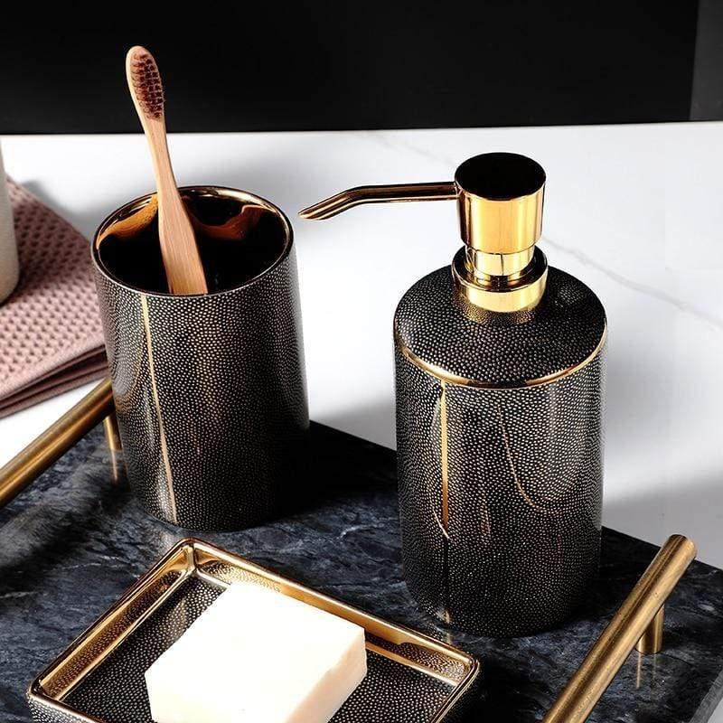 Bathroom Accessories Set | Sink Counter Organizer - Luxyecs