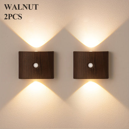 Wooden LED Wall Light | Modern Home Accent Lamp